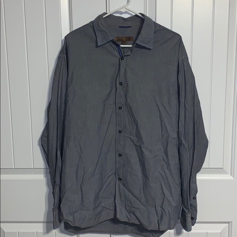 Pronto Uomo Blue Long Sleeve Button Down 2XL